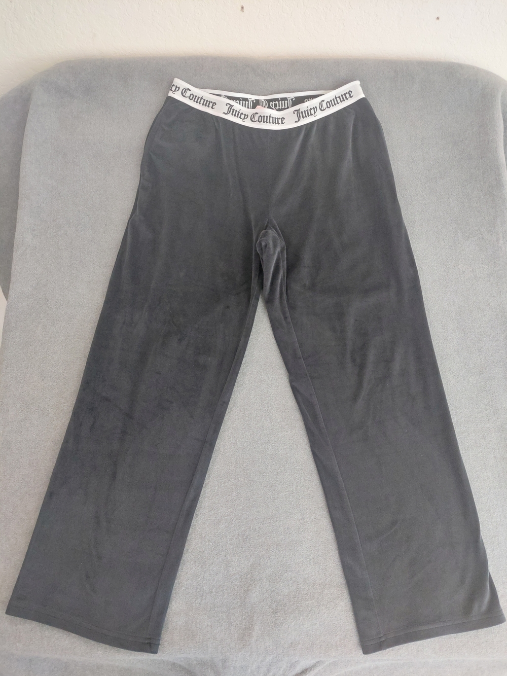 Juicy Couture Velour Sleepwear Pants Bling Logo Y2K Black Medium